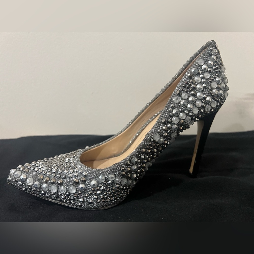 Gianni Bini Studded Silver Stilettos (pre-loved)